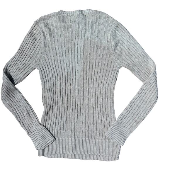 Vintage Carol Little 100% Linen Cable Knit Sweater SZ XL Tan Classic Natural EUC - Picture 2 of 5